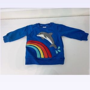 Hanna Andersson Kid Toddler Rainbow Dolphin Sweatshirt hoodie